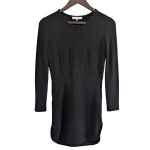 IRO Paris Black Omily Long Sleeve Structured Mini Dress Size 38 US 6